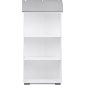 Detský regál so strieškou PABIS sivý/biely vyobraziť