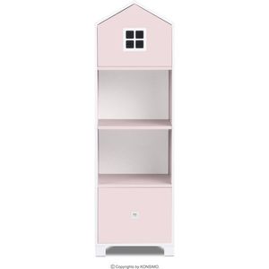 Detský regál so zásuvkou MIRUM ružový/biely vyobraziť
