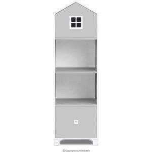 Detský regál so zásuvkou MIRUM šedý vyobraziť