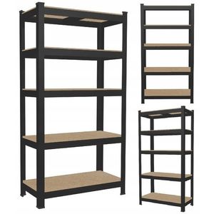 Dílenský regál MAXIMUS s 5 policemi černý/hnědý vyobraziť