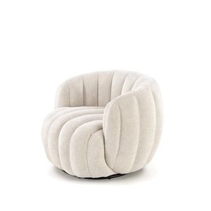 Dizajnové otočné kreslo Fraser krémové vyobraziť