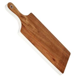 Doska na krájanie BLANC II 44, 8x17, 3 cm z masívu hnedá/biela vyobraziť