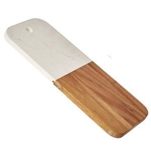 Doska na krájanie PREPPY 38x18 cm z masívu/biely mramor vyobraziť