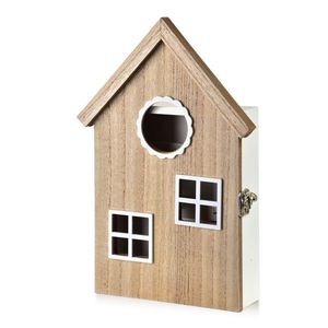 Dřevěná skříňka na klíče STACY Cottage 20x6x29, 5 cm hnědá vyobraziť