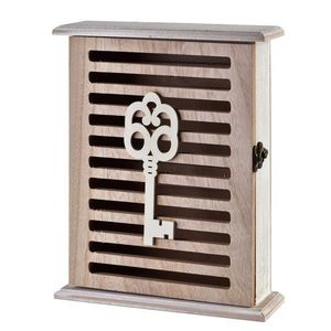 Drevená skrinka na kľúče STACY 19, 5x6x28 cm hnedá vyobraziť