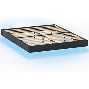 Dvojlôžková posteľ Timaro 160x200 s nabíjacou stanicou a LED osvetlením sivá vyobraziť