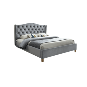 Dvoulůžková čalouněná postel Aspen Velvet 180x200 šedá vyobraziť