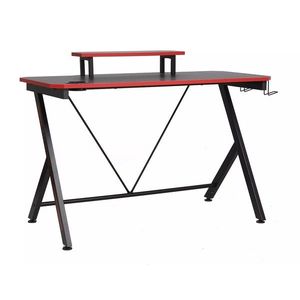 Herný stôl GAME 120 cm čierny/červený vyobraziť