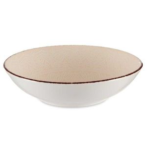 Hlboký kameninový tanier MANDALA 20 cm béžový vyobraziť