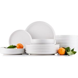 Jedálenská súprava tanierov pre 6 osôb VICTO II 18 ks biela vyobraziť