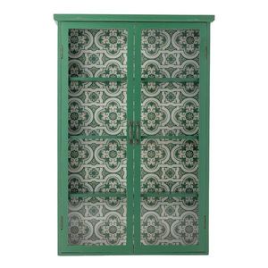 Zelená závesná vitrína z jedlového dreva 81x122x22 cm Hazem – Bloomingville vyobraziť