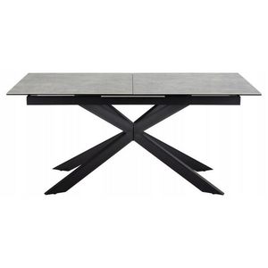 Jedálenský rozkladací stôl Irwine 168/210 cm sivý/čierny vyobraziť