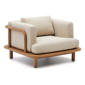 Drevené záhradné kreslo v béžovej a prírodnej farbe Turqueta – Kave Home vyobraziť