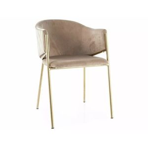 Jídelní křeslo Bono Velvet béžové/zlaté vyobraziť