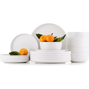Jídelní sada talířů pro 6 osob VICTO 18 ks bílá vyobraziť