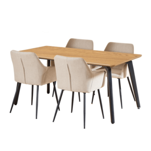 Jídelní set Cadiz béžový/dub přírodní vyobraziť