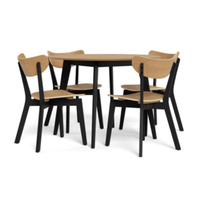 Jídelní set Roxby dub přírodní/černý vyobraziť