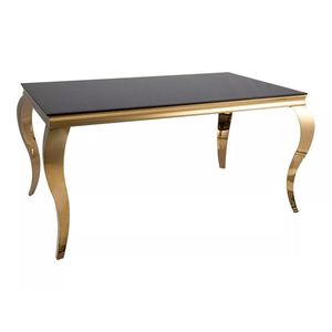 Jídelní stůl Prince 150 cm černý/zlatý vyobraziť