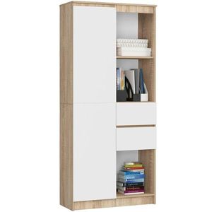 Kancelárska knižnica Rexa dub sonoma/biela vyobraziť
