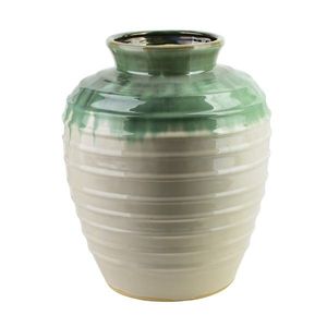 Keramická váza Evro A1 32, 5x39, 5 cm krémová/zelená vyobraziť