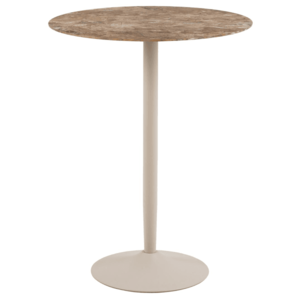 Keramický barový stůl Malta 105 cm béžový mramor vyobraziť