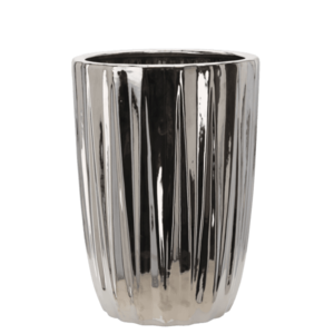 Keramický obal na květináč Frosis 31, 5 cm stříbrný vyobraziť