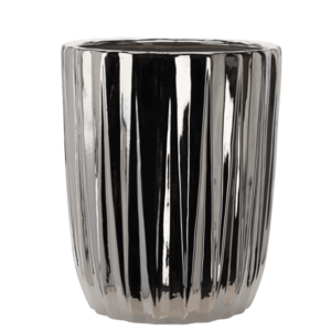 Keramický obal na květináč Frosis 39, 5 cm stříbrný vyobraziť