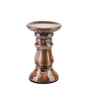 Keramický svietnik Yarine 16, 5 cm hnedý vyobraziť