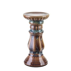 Keramický svietnik Yarine 20, 5 cm hnedý vyobraziť