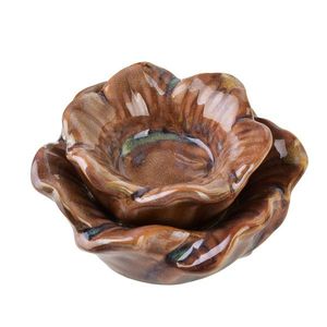 Keramický svietnik Yarine 6 cm hnedý vyobraziť