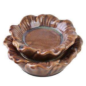 Keramický svietnik Yarine 7 cm hnedý vyobraziť