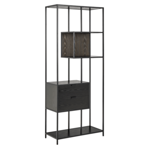 Knihovna SEAFORD II 185 cm černá vyobraziť