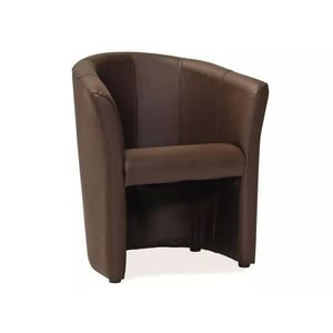 Koktailové kreslo AMENITIES Skin tmavohnedé vyobraziť