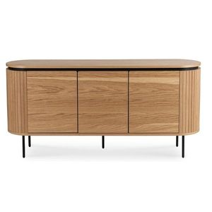 Komoda Beck 160 cm čierna/dub prírodný vyobraziť