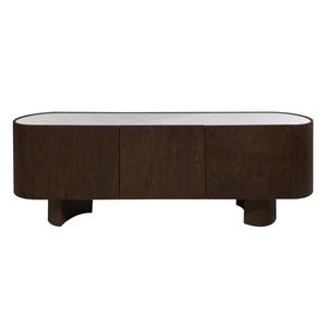 Komoda Coria 221 cm orech tmavý/mramor vyobraziť