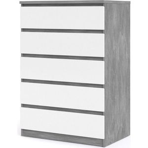 Komoda Simplicitous II beton/bílá lesk vyobraziť