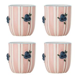 Ružové keramické hrnčeky v súprave 4 ks na cappuccino 235 ml Carry – Bloomingville vyobraziť