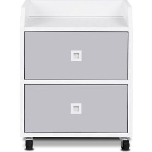 Kontajner na kolieskach MIRUM sivý/biely vyobraziť