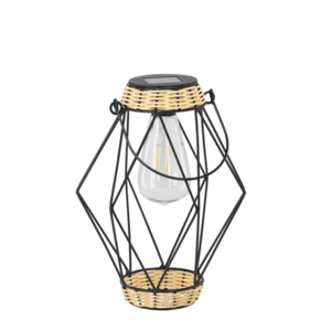 Kovová solární LED lucerna Tooli 20x22 cm černá vyobraziť