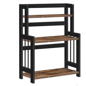 Kuchynská polica Vasagle Brazo 41 cm hnedý/čierny vyobraziť