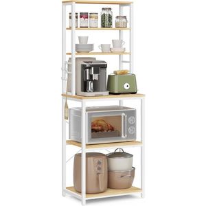 Kuchynský regál Vasagle CUSTOM 167 cm biely/hnedý vyobraziť