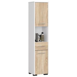 Kúpeľňová skrinka Fin II 30 cm biela/sonoma vyobraziť