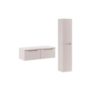 Kúpeľňová zostava Nova Cashmere I so skrinkami a doskou 100 cm kašmírová vyobraziť