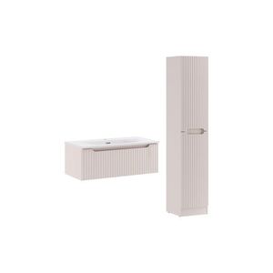 Kúpeľňová zostava Nova Cashmere I so zápustným umývadlom a skrinkami 80 cm kašmírová vyobraziť