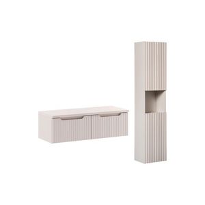 Kúpeľňová zostava Nova Cashmere II so skrinkami a doskou 100 cm kašmírová vyobraziť