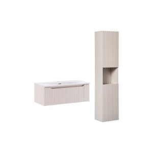 Kúpeľňová zostava Nova Cashmere II so zápustným umývadlom a skrinkami 80 cm kašmírová vyobraziť