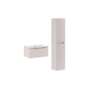 Kúpeľňová zostava Nova Cashmere Sky I so zápustným umývadlom a skrinkami 60 cm kašmírová vyobraziť