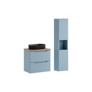 Kúpeľňová zostava Nova Denim Beyond s doskou a umývadlom 60 cm modrá/dub coast evoke vyobraziť