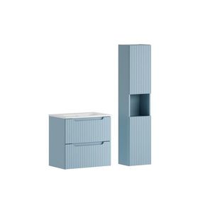 Kúpeľňová zostava Nova Denim so zápustným umývadlom a skrinkami 60 cm modrá vyobraziť