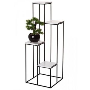 Květinový stojan LOFT 110 cm černý/bílý vyobraziť